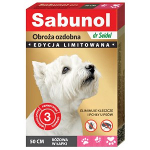Sabunol GPI Obroża przeciw pchłom dla psa różowa Limitowana Edycja 50cm