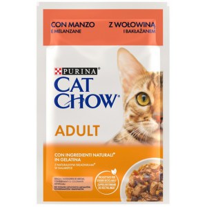 Purina Cat Chow Wołowina i bakłażan saszetka 85g