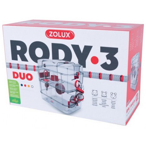 Zolux Klatka Duo RODY.3 dla gryzoni czerwona [206019] - 2