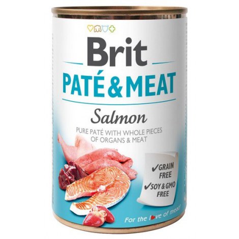 Brit Pate & Meat Dog Salmon puszka 800g - 2
