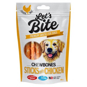 Let's Bite Chewbones Sticks with Chicken 80g