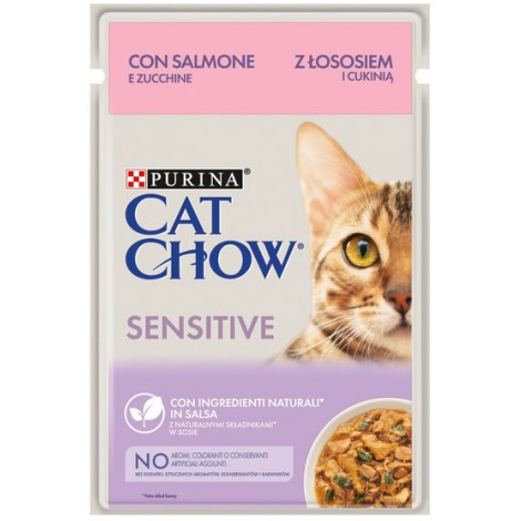 Purina Cat Chow Sensitive Łosoś saszetka 85g - 2