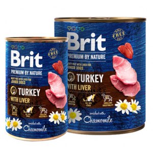 Brit Premium By Nature Turkey & Liver Junior puszka 800g