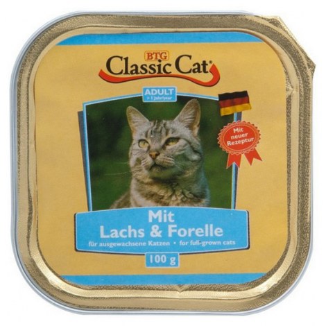 Classic Cat Adult Łosoś i pstrąg tacka 100g