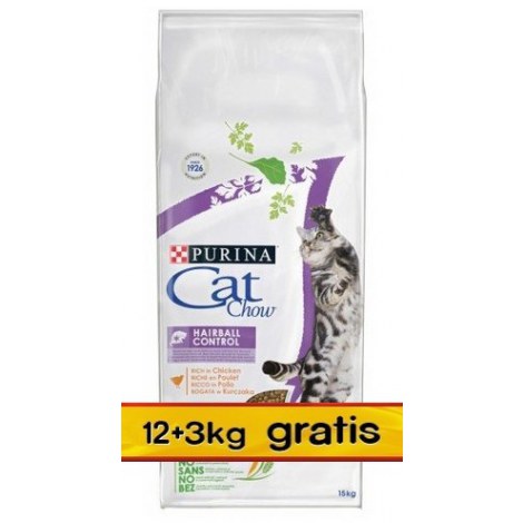 Purina Cat Chow Special Care Hairball Control 15kg (12+3kg gratis) - 2
