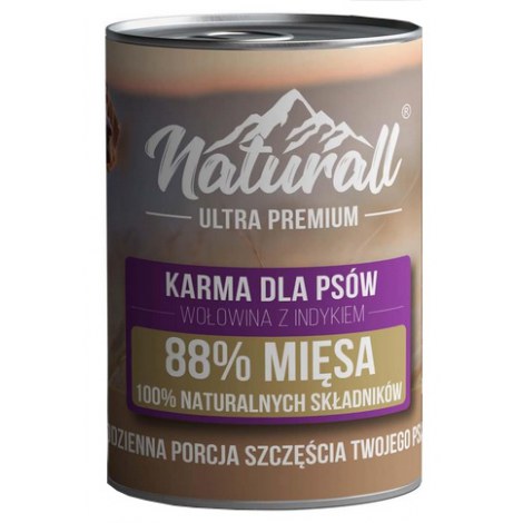 Naturall Ultra Premium Wołowina z indykiem puszka 850g - 2