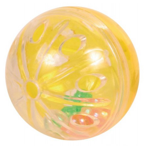 Trixie Piłki plastikowe przezroczyste z grzechotką 4,5cm 4szt. [TX-4166] - 4