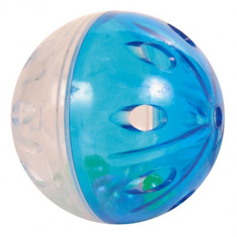 Trixie Piłki plastikowe przezroczyste z grzechotką 4,5cm 4szt. [TX-4166] - 2