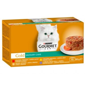 Gourmet Gold Mix Wołowina/Kurczak/Indyk/Jagnięcina 4x85g