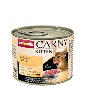 ANIMONDA Carny Kitten puszka z mieszanką mięs drobiowych 200g