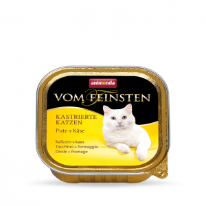 ANIMONDA Vom Feinsten for Castrated Cats szalka z indykiem i serem żółtym 100 g