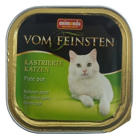 ANIMONDA Vom Feinsten for Castrated Cats szalka z czystym indykiem 100 g