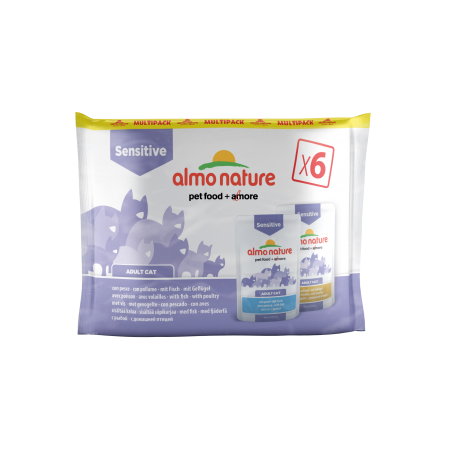 ALMO NATURE FUNCTIONAL Multipack Sensitive (3*ryba, 3*drób)  6x70 g