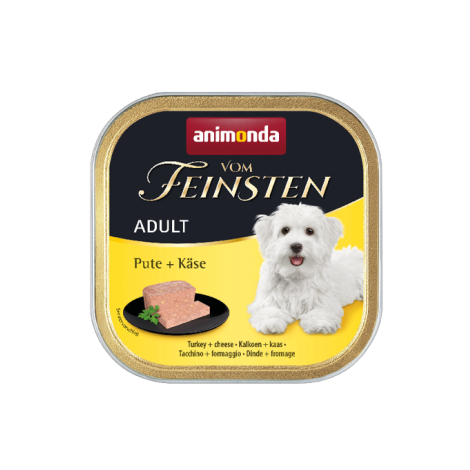 ANIMONDA Vom Feinsten Adult szalka z indykiem i serem 150g