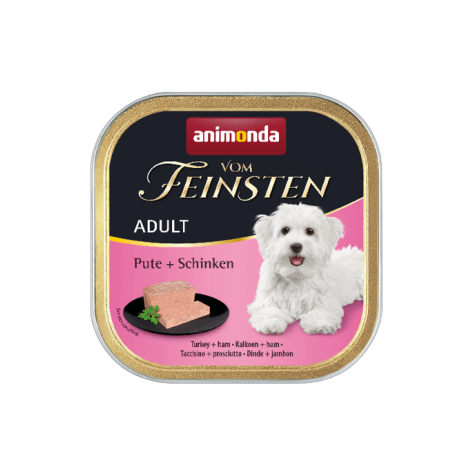 ANIMONDA Vom Feinsten Adult szalka z indykiem i szynką 150g