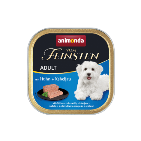 ANIMONDA Vom Feinsten Adult szalka z kurczakiem i dorszem 150g