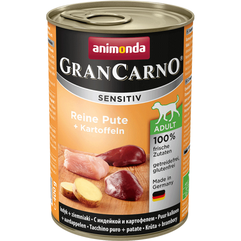 ANIMONDA GranCarno Sensitive Adult puszki czysty indyk ziemniak 400 g