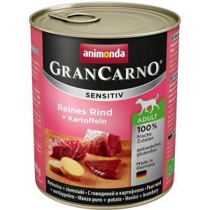 ANIMONDA GranCarno Sensitive Adult puszki czysta wołowina ziemniak 800g