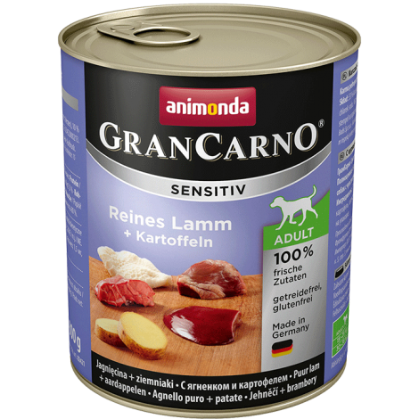 ANIMONDA GranCarno Sensitive Adult puszki czysta jagnięcina ziemniak 800g
