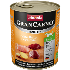 ANIMONDA GranCarno Sensitive Adult puszki czysty indyk ziemniak 800g