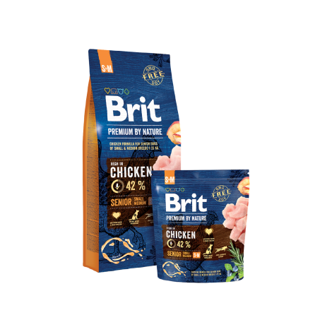 BRIT PREMIUM BY NATURE SENIOR S+M 15 kg