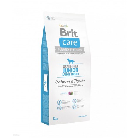 BRIT CARE GRAIN-FREE JUNIOR LARGE BREED SALMON & POTATO 12kg