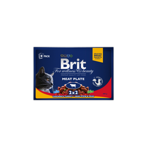 BRIT POUCHES MEAT PLATE (4x100g) 400 g