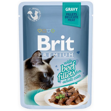 BRIT POUCH GRAVY FILLETS WITH BEEF 85 g