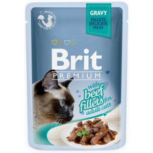 BRIT POUCH GRAVY FILLETS WITH BEEF 85 g