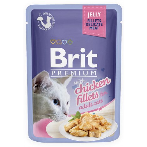 BRIT POUCH JELLY FILLETS WITH CHICKEN 85 g