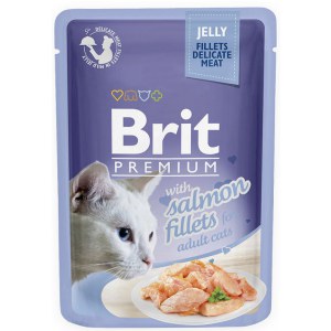 BRIT POUCH JELLY FILLETS WITH SALMON 85 g