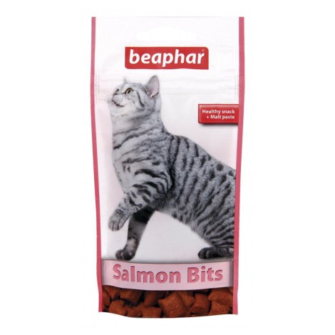 BEAPHAR SALMON BITS 35G - przysmak o smaku łososia z malt pastą dla kotów