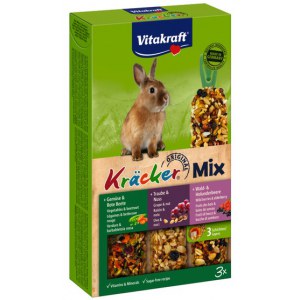 Vitakraft Kracker 3szt Królik Mix - Warzywa/Winogrona/Owoce leśne 168g [25227]