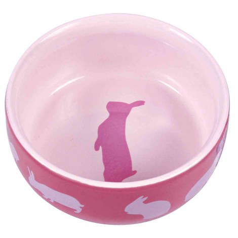 TRIXIE Miska ceramiczna dla królika z motywem, 250 ml/ śr.11 cm [TX-60733] - 2