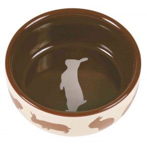 TRIXIE Miska ceramiczna dla królika z motywem, 250 ml/ śr.11 cm [TX-60733]