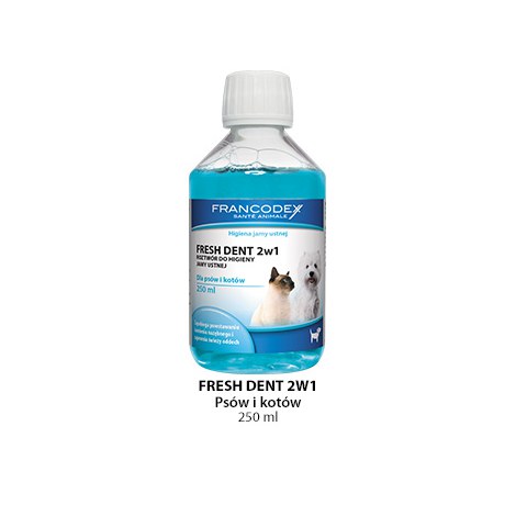 FRANCODEX PL Fresh dent - płyn do higieny jamy ustnej dla psów i kotów 250 ml [FR179120]