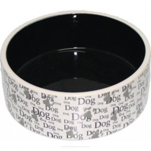 YARRO Miska ceramiczna dla psa z napisem DOG 19,5x7,5cm [Y2719]