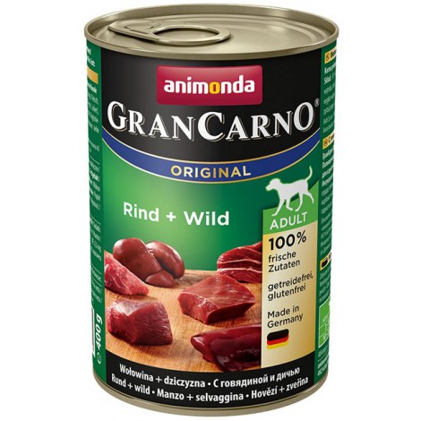Animonda GranCarno Original Adult Rind Wild Wołowina + Dziczyzna puszka 400g - 2