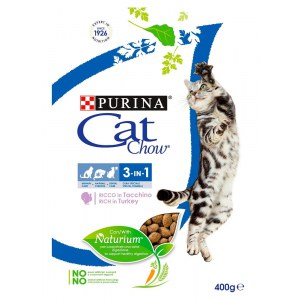 PURINA CAT CHOW SPECIAL CARE 3w1 Bogata w indyka 400g