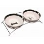 TRIXIE MISKI CERAMICZNE NA STOJAKU, 2.6 l/śr. 25 cm [TX-24643] - 2