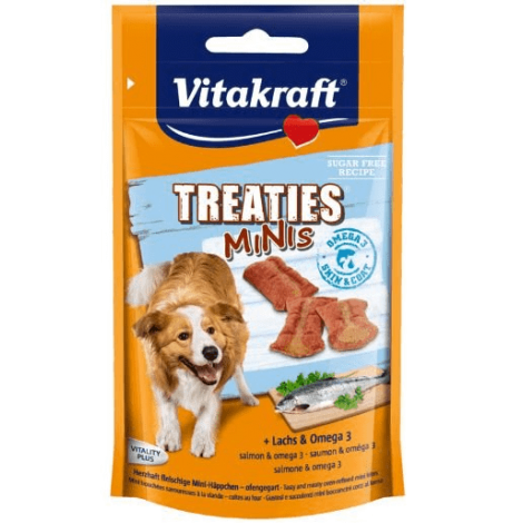 VITAKRAFT TREATIES MINIS przysmak z łososiem i omega3 dla psa 48g