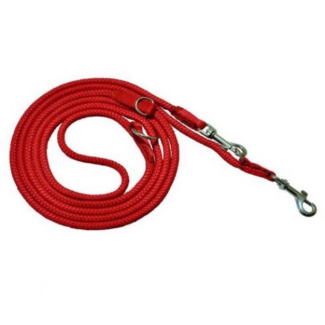 CHABA Smycz linka regulowana - 6mm x 130/220cm czerwona - 2