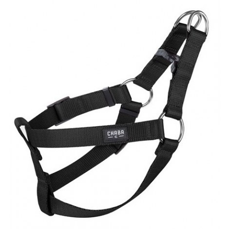 CHABA Szelki taśma regulowane nr 1 - obwód 40cm czarne