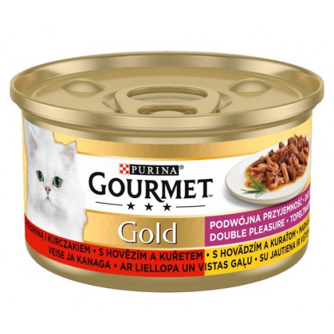 Gourmet Gold Wołowina i kurczak w sosie 85g - 2