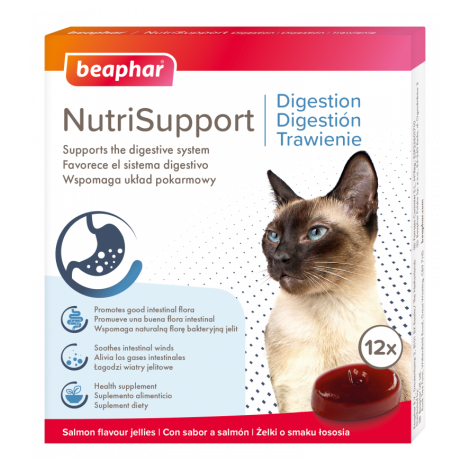 BEAPHAR NUTRISUPPORT TRAWIENIE 12 szt. - żelki wspomagające trawienie dla kotów