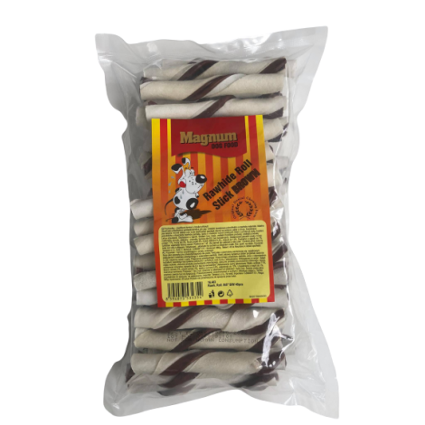 MAGNUM Rurka ze skóry wołowej, nadziewana, brązowa 40szt. 880g [16403]