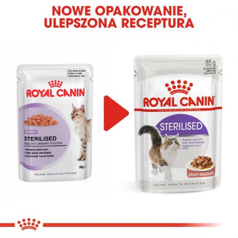 Royal Canin Sterilised w sosie karma mokra dla kotów dorosłych, sterylizowanych saszetka 85g - 3