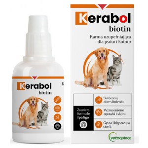 Vetoquinol Biowet Pet Line Kerabol - krople na poprawę sierści 20ml