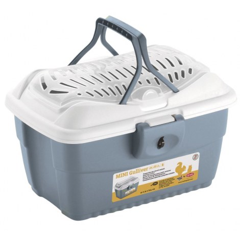 STEFANPLAST Transporter Mini Gulliver dla psa lub kota, biało-niebieski 40x30x24cm [81776] - 4